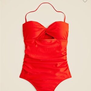 J. Crew Women's Red One-Piece Swimsuit